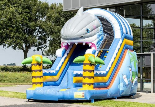 INFLATABLE SHARK SLIDE